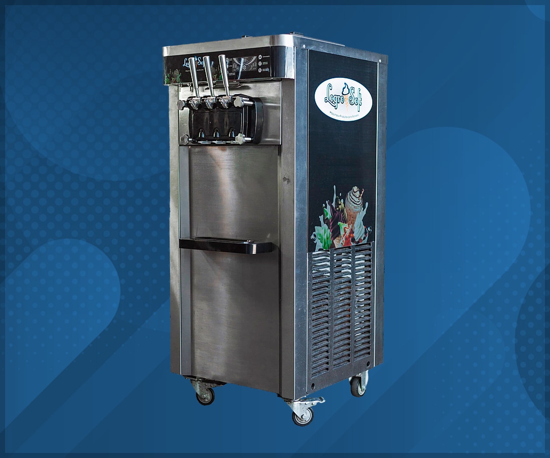 Máquina de Sorvete Expresso LSD425 | 300 sorvetes/hora | Injetora de Ar | Refrigeração na Cuba | Sensor de Calda